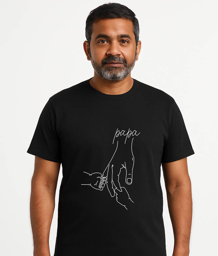 Father day - t-shirt on Mommyprint on black