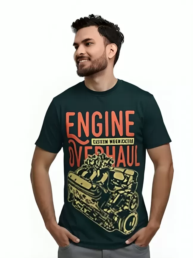 Engine Over haul green round neck