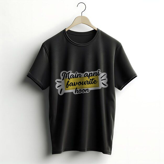 Main Apni Favourite Hoon Black Prints T-shirts