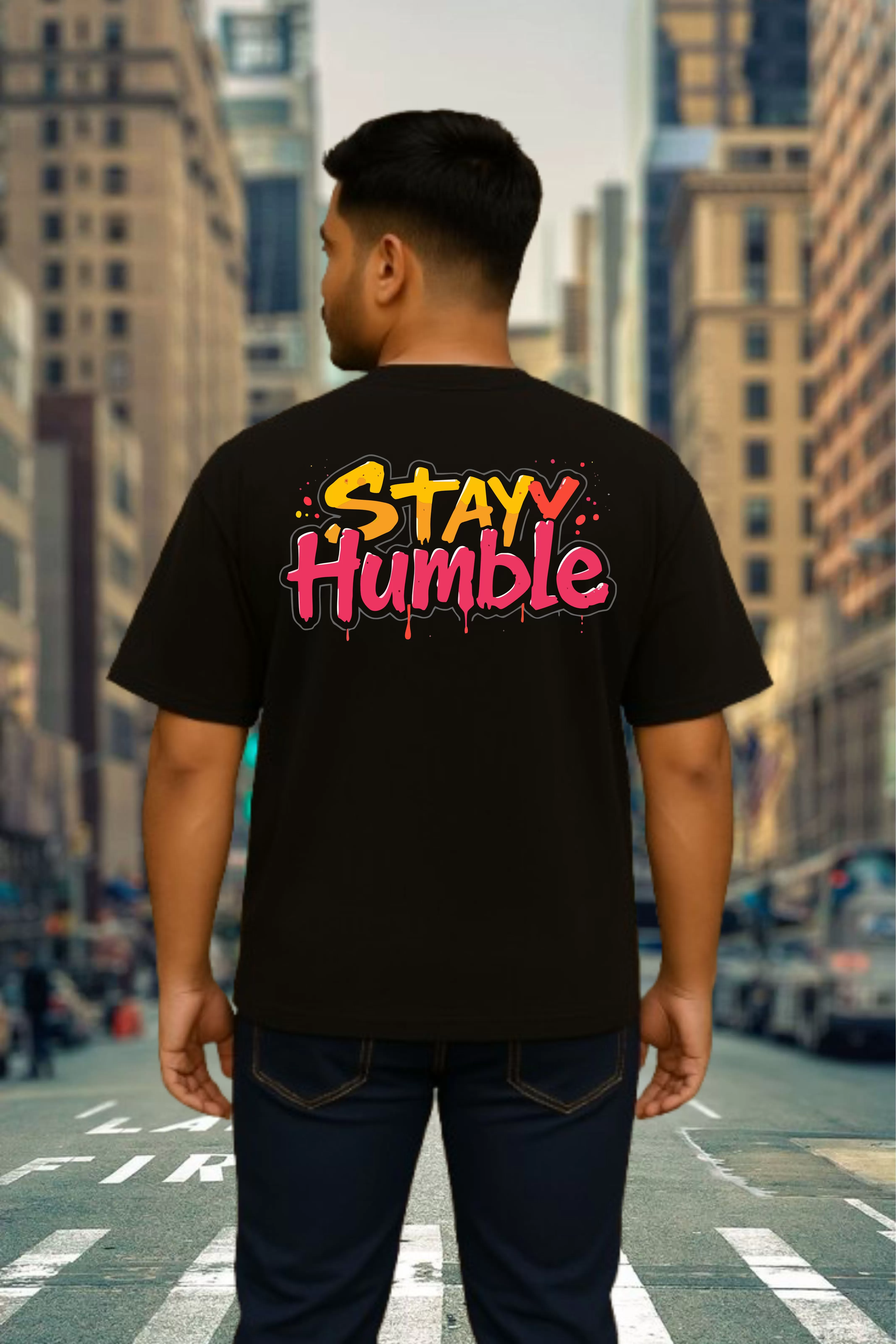 stay humble prints oversize t-shirts