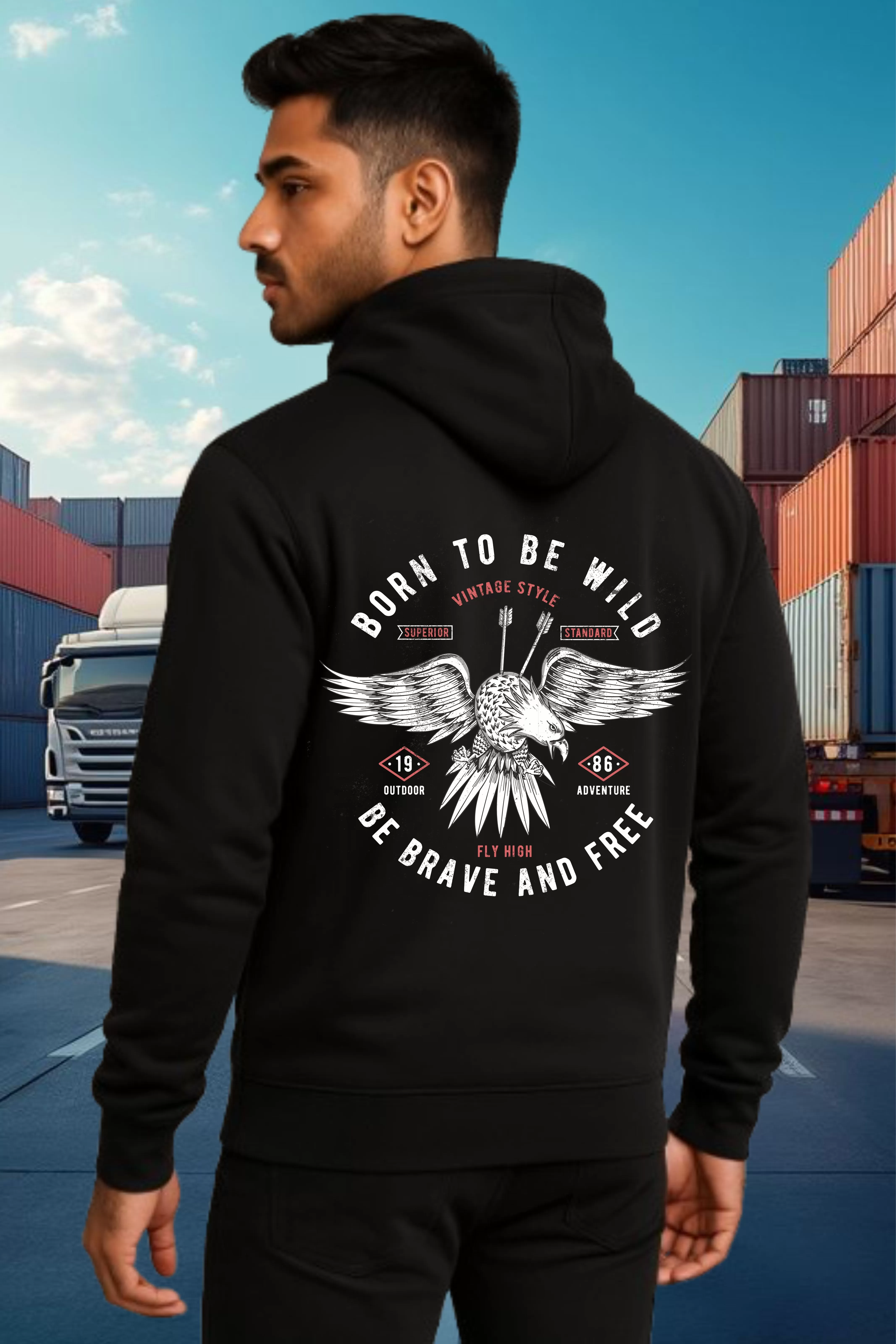 Bron to wild prints Hoodies