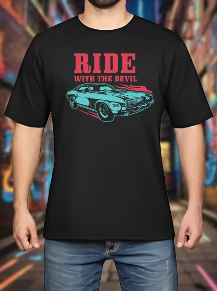 Ride with Divel Print T-shirts