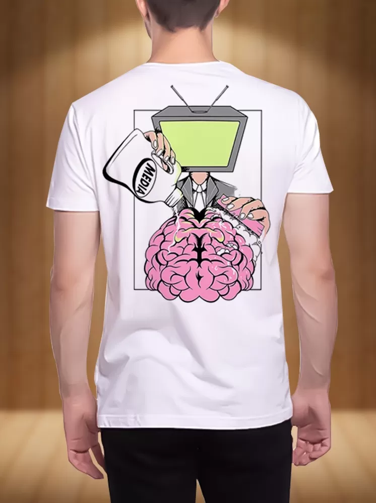 Brain Of computer print T-shirts
