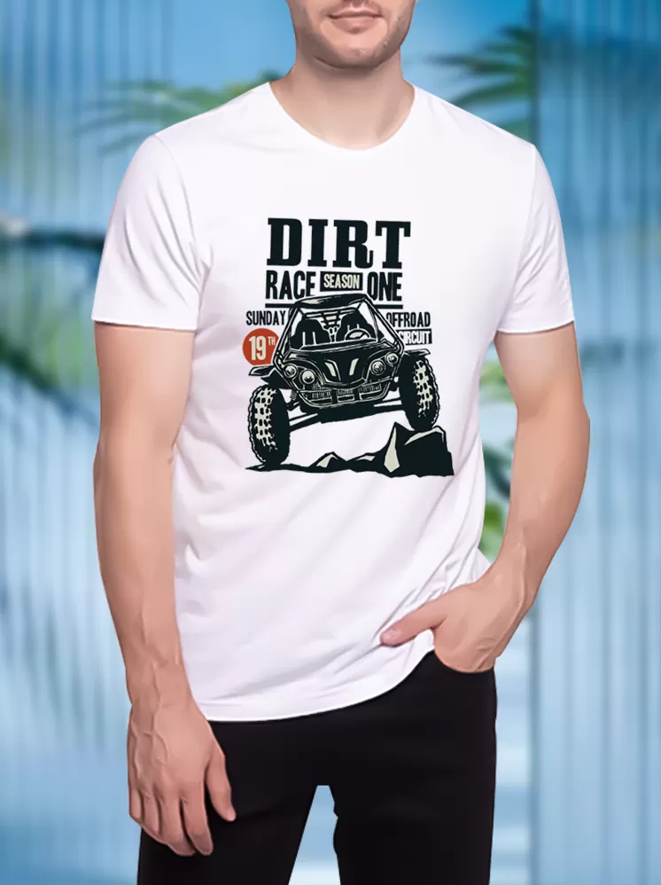 Dirt Race one Print T-shirts